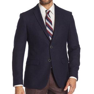 John Varvatos Star USA Men's Bedford Notch Lapel Wool Blazer Jacket Black/Navy